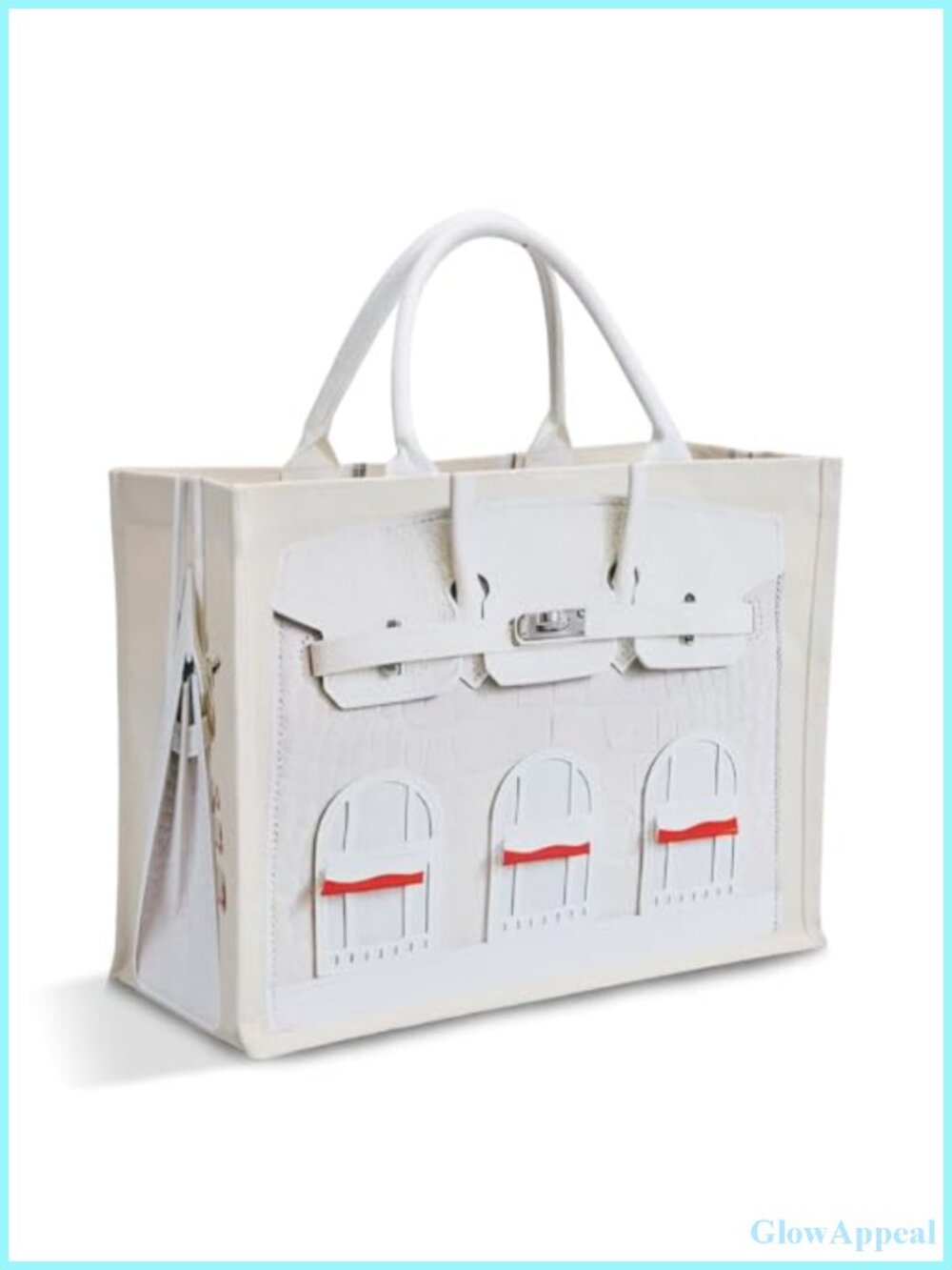 Luxury Illusion Print Canvas Tote Bag, 16oz Heavy Duty, Fits 15-inch Laptop